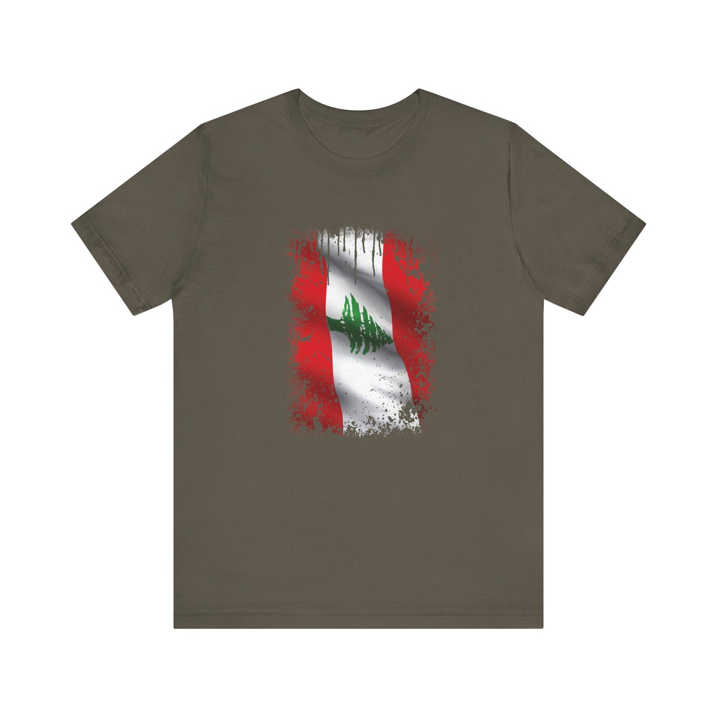 Timeless Resilience: Lebanon's Flag in Distressed Style