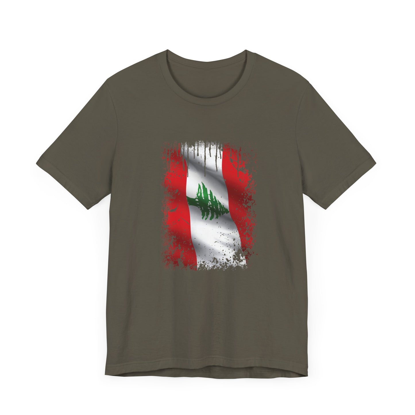 Timeless Resilience: Lebanon's Flag in Distressed Style